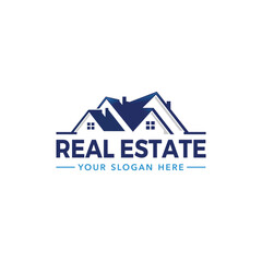 Home real estate logo template vector illustration