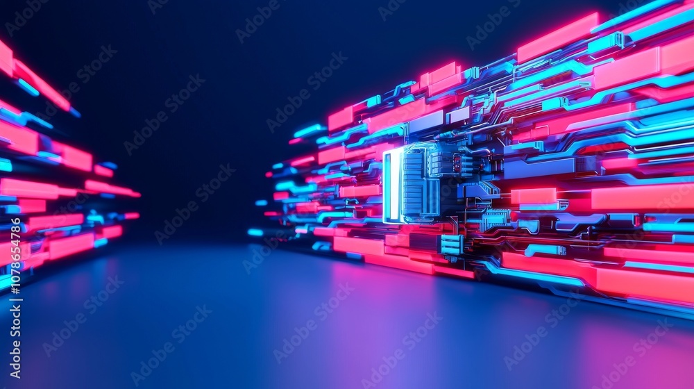 Poster introduction to high-speed data transfer and connection: an abstract cyber tech background