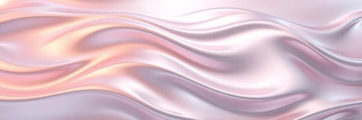 Abstract wavy sculpture with pearlescent car paint resembling ocean waves, sculpture, luxury