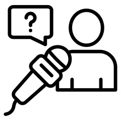 Obraz premium Media Interview Icon For Design Element