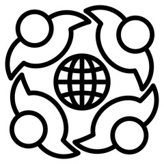 Community Outreach Icon For Design Element
