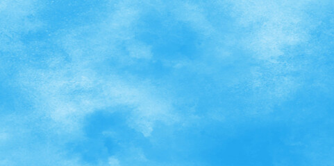 Grunge tint light blue watercolor abstract background, Aquarelle paint paper textured, blue sky with clouds, Sky Nature Landscape Background, sky background with white fluffy clouds.	