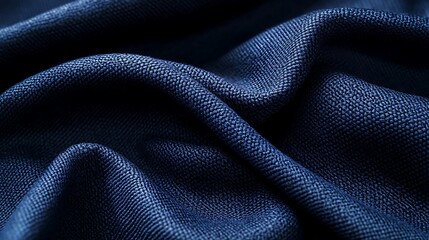Fototapeta premium Dark navy blue background with a fabric-like woven texture