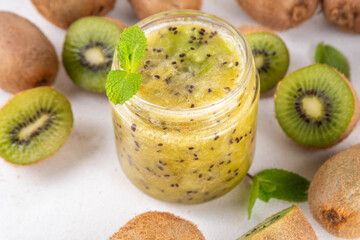 Kiwi Jam marmalade with Fresh Kiwi Fruits