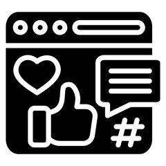 Social Media Outreach Icon For Design Element