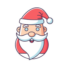 Santa Claus vector art,  flat illustration Santa Claus icon