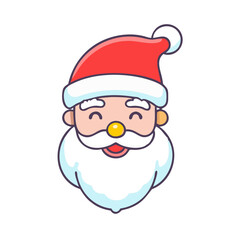 Santa Claus vector art,  flat illustration Santa Claus icon