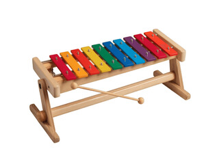 Vibrant Multicolored Xylophone on Wooden Stand – Bright Bars for Musical Inspiration and Playful Decor