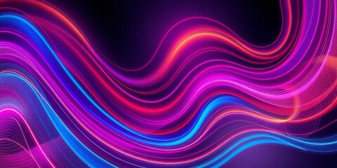 Colorful metallic wavy pattern created through generative AI, colorful, generative AI