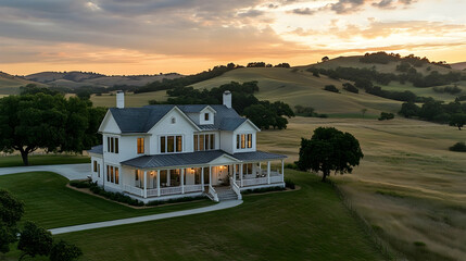 Nashville country estate with rolling pastures and private recording studio, modern Tennessee luxury farmhouse