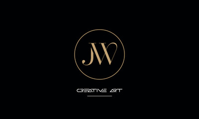 JW, WJ, J, W abstract letters logo monogram