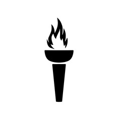 fire torch silhouette icon