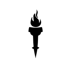 fire torch silhouette icon
