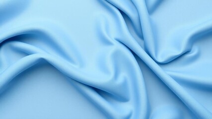 Obraz premium Flowing blue silk fabric against textured gray backdrop, gray, blue