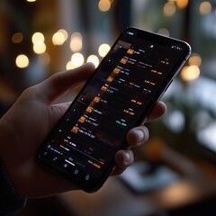 Obraz premium Seamless Mobile Crypto Transactions