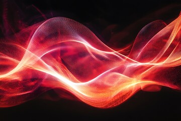 Obraz premium Abstract glowing fluid waves with light