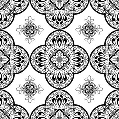 Monochrome seamless pattern