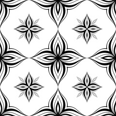 Monochrome seamless pattern