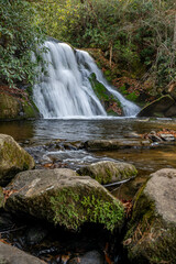 Fototapeta premium yellow creek falls, robbinsville, north carolina