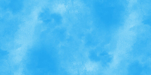 Grunge tint light blue watercolor abstract background, Aquarelle paint paper textured, blue sky with clouds, Sky Nature Landscape Background, sky background with white fluffy clouds.	