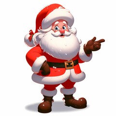 A santa claus 3D cartoon, clipart