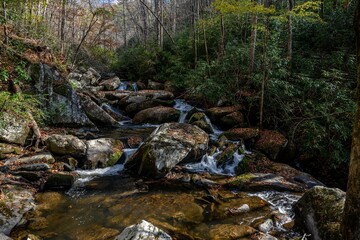 yellow creek falls, robbinsville,  north carolina