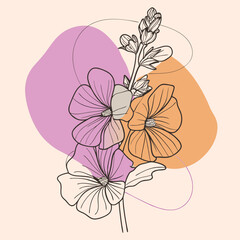 Elegant Hellebore Flower Vector Illustration, A Stunning Botanical Masterpiece