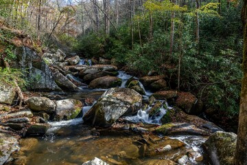 yellow creek falls, robbinsville,  north carolina