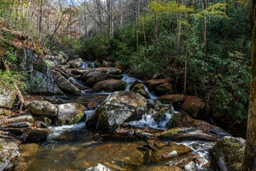 yellow creek falls, robbinsville,  north carolina