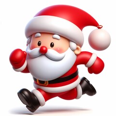 A santa claus 3D cartoon, clipart