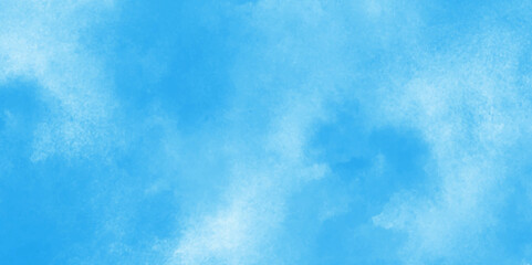 Grunge tint light blue watercolor abstract background, Aquarelle paint paper textured, blue sky with clouds, Sky Nature Landscape Background, sky background with white fluffy clouds.	