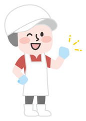 厨房で働くスタッフ 