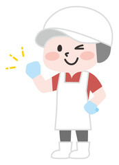 厨房で働くスタッフ 