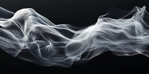 Fototapeta premium Abstract digital lines in flowing motion