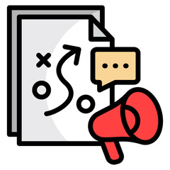 Campaign Strategy Icon For Design Element
