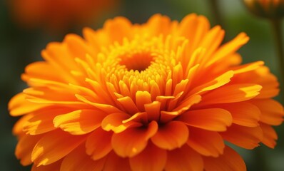 Vibrant orange flower in bloom