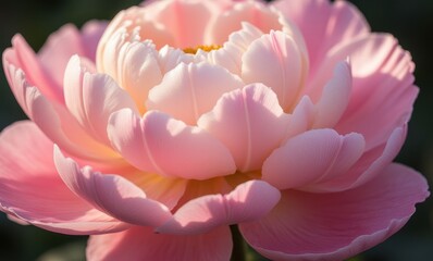 Delicate pink flower in sunlight