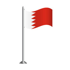 Vector Illustration of National Day Bahrain. Background with flag.
