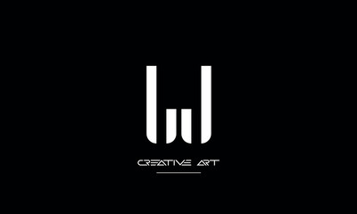 JW, WJ, J, W abstract letters logo monogram