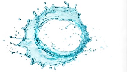 water splash isolated on white