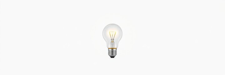 Bright and clear light bulb standing alone, creativity, concept, solution