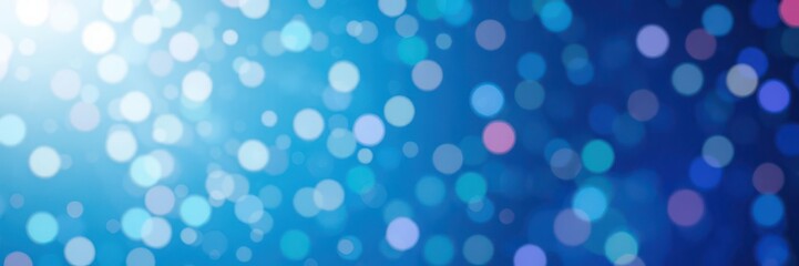 Obraz premium Colorful and festive Christmas lights glowing in the dark, creating a cheerful holiday background, blue, background, winter