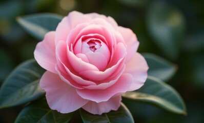 Beautiful pink rose flower in bloom