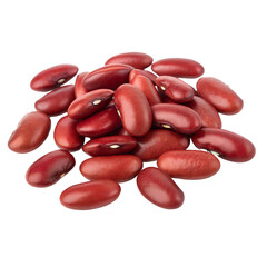 Pile of Red Kidney Beans isolated on transparent background cutout, PNG file, Cutout file
