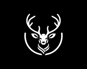 Deer logo vector template.