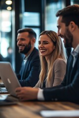 Engaged and driven professionals are collaborating effectively in a dynamic and modern office environment, where teamwork and innovation thrive through open communication and shared goals