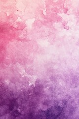 Fototapeta premium Watercolor, pastel pink and purple mixed media paper background, vintage style, soft, dreamy 