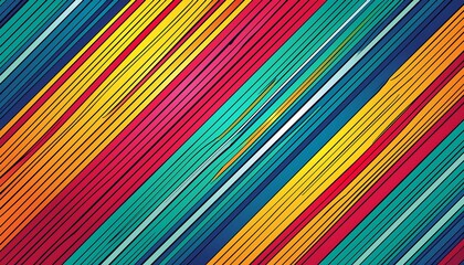 Diagonal striped pattern with bright colors