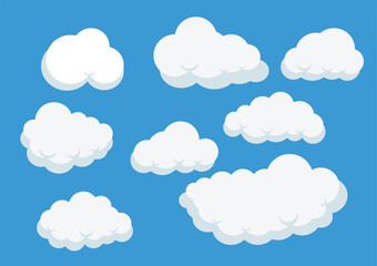 Clouds set template vector 