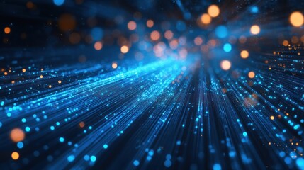 Fototapeta premium Abstract Blue and Orange Lights